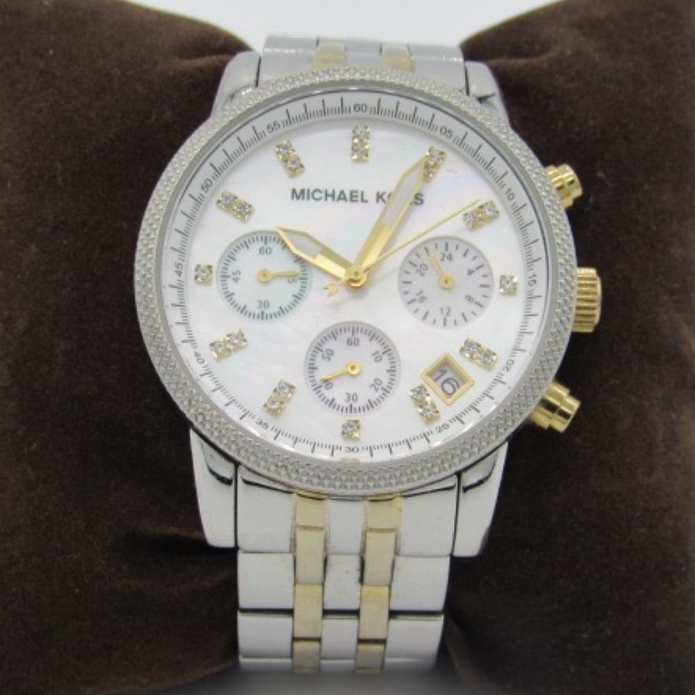 Micheal Kors Watch - 2 Tone  Mother of Pearl Face